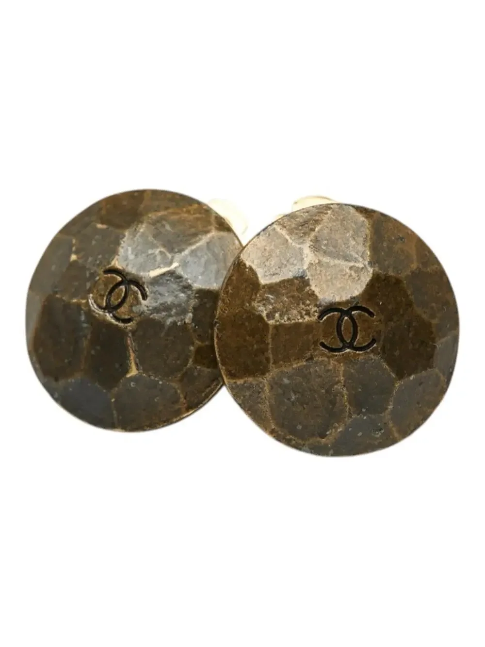 Chanel Cc Logo Round Clip-On Earrings #247022C54B